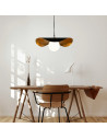 Lampa wisząca modern ze szklana kulą Enzo 60cm czarno-złota Step Into Design