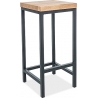 Metro Wood 75 wooden bar stool with black base Signal