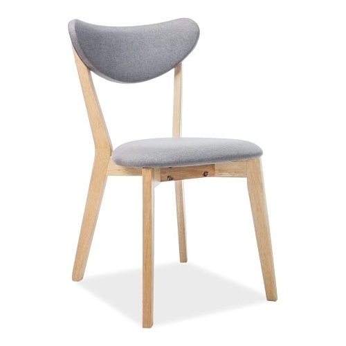 Brando grey wooden chair with upholstered seat Signal