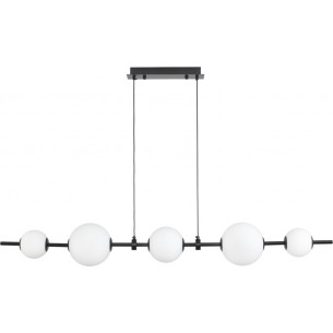 Lampa wisząca szklana podłużna Mila LED 140cm biało-czarna Step Into Design