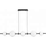 Lampa wisząca szklana podłużna Mila LED 140cm biało-czarna Step Into Design