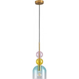 Lampa wisząca szklana dekoracyjna Pastello Blue 15cm multikolor Step Into Design