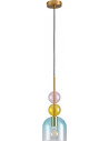 Lampa wisząca szklana dekoracyjna Pastello Blue 15cm multikolor Step Into Design
