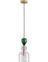 Lampa wisząca szklana dekoracyjna Pastello Pink 15cm multikolor Step Into Design