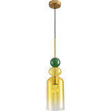 Lampa wisząca szklana dekoracyjna Pastello Yellow 13cm multikolor Step Into Design