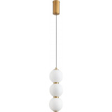 Lampa wisząca szklane kule Perla LED 12cm biało-złota Step Into Design