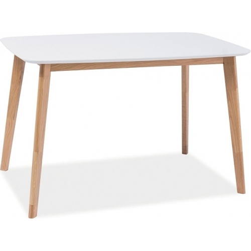 Mosso 120x75 white&amp;oak scandinavian dining table Signal