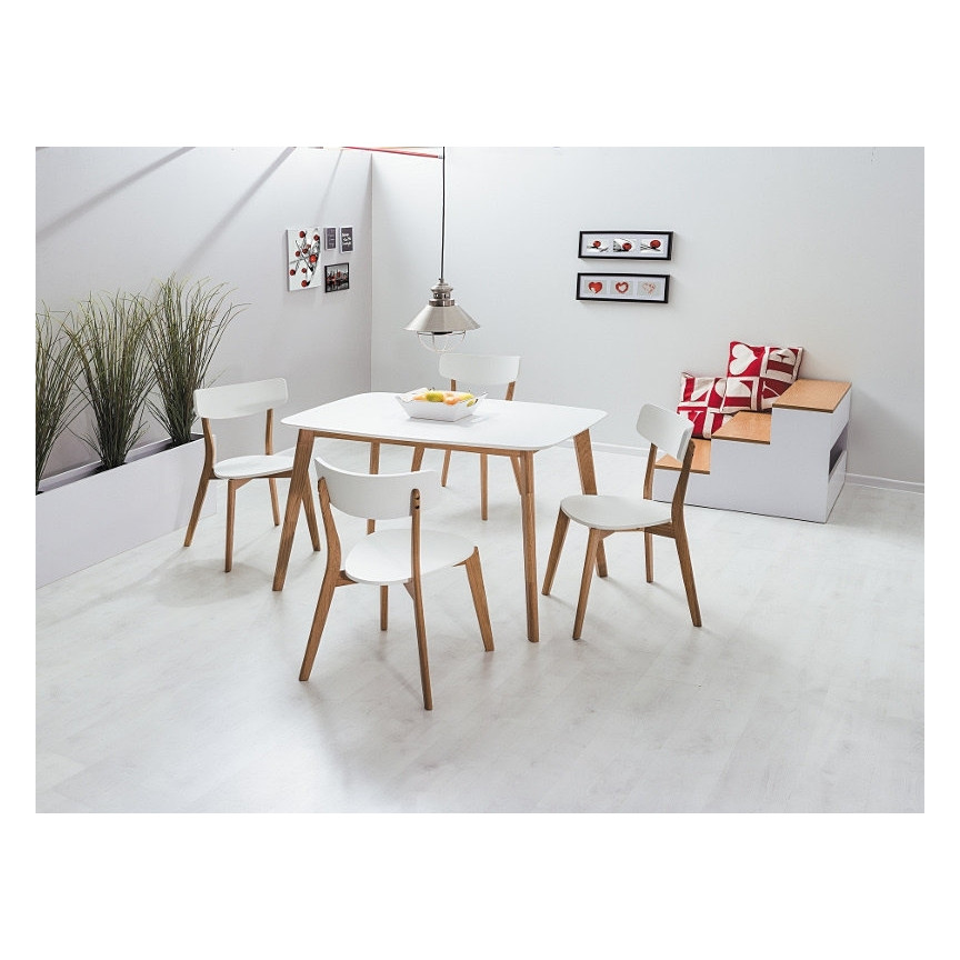 Stylish Mosso 120x75 white&oak scandinavian dining table Signal