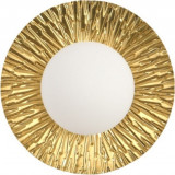 Kinkiet okrągły ze szklaną kulą Sun 20cm biało-złoty Step Into Design