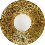 Kinkiet okrągły ze szklaną kulą Sun 35cm biało-złoty Step Into Design