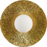 Kinkiet okrągły ze szklaną kulą Sun 40cm biało-złoty Step Into Design