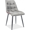 Chic Velvet grey quilted chair Signal