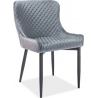 Colin Velvet grey quilted chair Signal
