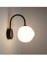 Kinkiet szklana kula Misty 15cm biały / czarny TK Lighting