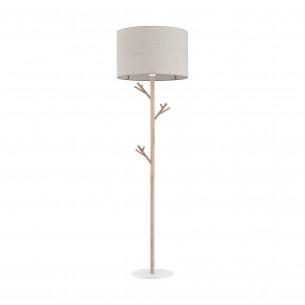Lampa podłogowa z abażurem Albero 170cm len / sosna TK Lighting