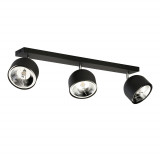 Reflektor sufitowy 3 punktowy z żarówkami Altea czarny TK Lighting
