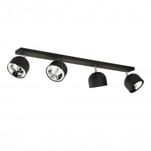 Reflektor sufitowy 4 punktowy z żarówkami Altea czarny TK Lighting