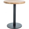 Puro II 70 black&amp;oak round wooden one leg dining table Signal