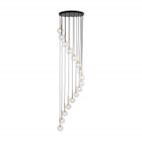 Żyrandol szklane kule Aurora XVI 50cm H240cm transparentny TK Lighting