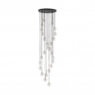 Żyrandol szklane kule Aurora XXVI 62cm H240cm transparentny TK Lighting