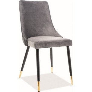 Piano Velvet grey velvet chair Signal