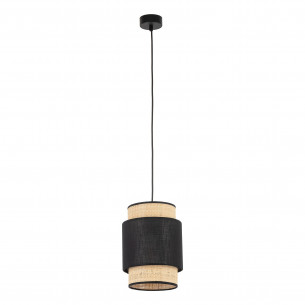 Lampa wisząca Boho New 20cm czarny / rattan TK Lighting