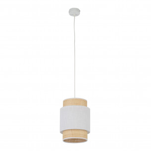 Lampa wisząca Boho New 20cm biały / rattan TK Lighting