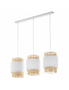 Lampa wisząca potrójna na listwie Boho New 80cm biały / rattan TK Lighting