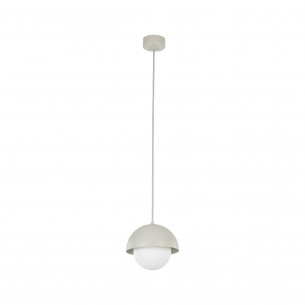 Lampa wisząca ze szklaną kulą Bono 17cm beż / biały TK Lighting