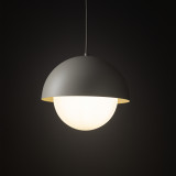 Lampa wisząca ze szklaną kulą Bono 27cm beż / biały TK Lighting