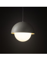 Lampa wisząca ze szklaną kulą Bono 27cm beż / biały TK Lighting