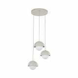Lampa wisząca potrójna ze szklanymi kulami Bono 31,5cm beż / biały TK Lighting