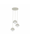 Lampa wisząca potrójna ze szklanymi kulami Bono 31,5cm beż / biały TK Lighting