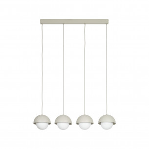 Lampa wisząca ze szklanymi kulami na listwie Bono IV 83cm beż / biały TK Lighting