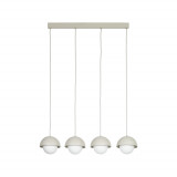 Lampa wisząca ze szklanymi kulami na listwie Bono IV 83cm beż / biały TK Lighting