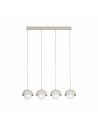 Lampa wisząca ze szklanymi kulami na listwie Bono IV 83cm beż / biały TK Lighting