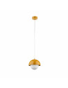 Lampa wisząca ze szklaną kulą Bono Ochra 17cm żółty / biały TK Lighting
