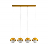 Lampa wisząca ze szklanymi kulami na listwie Bono Ochra IV 83cm żółty / biały TK Lighting