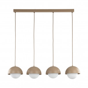 Lampa wisząca ze szklanymi kulami na listwie Bono Sabia IV 83cm beż / biały TK Lighting