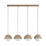 Lampa wisząca ze szklanymi kulami na listwie Bono Sabia IV 83cm beż / biały TK Lighting