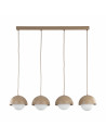 Lampa wisząca ze szklanymi kulami na listwie Bono Sabia IV 83cm beż / biały TK Lighting