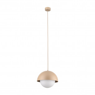 Lampa wisząca ze szklaną kulą Bono Sabia 27cm beż / biały TK Lighting