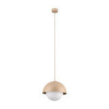 Lampa wisząca ze szklaną kulą Bono Sabia 27cm beż / biały TK Lighting