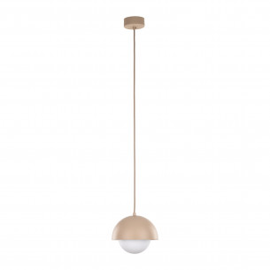 Lampa wisząca ze szklaną kulą Bono Sabia 17cm beż / biały TK Lighting