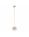 Lampa wisząca ze szklaną kulą Bono Sabia 17cm beż / biały TK Lighting