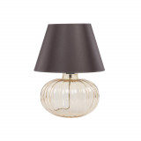 Lampa stołowa szklana z abażurem Buduar brązowy / bursztynowy TK Lighting