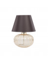 Lampa stołowa szklana z abażurem Buduar brązowy / bursztynowy TK Lighting