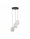 Lampa wisząca potrójna z abażurami Calisto White III 45cm biały / czarny TK Lighting