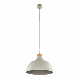 Lampa wisząca z drewnem Cap 34cm beżowa TK Lighting