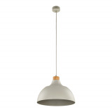 Lampa wisząca z drewnem Cap 34cm beżowa TK Lighting